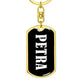 Petra v03 - Luxury Dog Tag Keychain