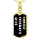 Combat Veteran's Aunt v3 - Luxury Dog Tag Keychain