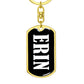 Erin v01w - Luxury Dog Tag Keychain