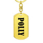 Polly v01 - Luxury Dog Tag Keychain