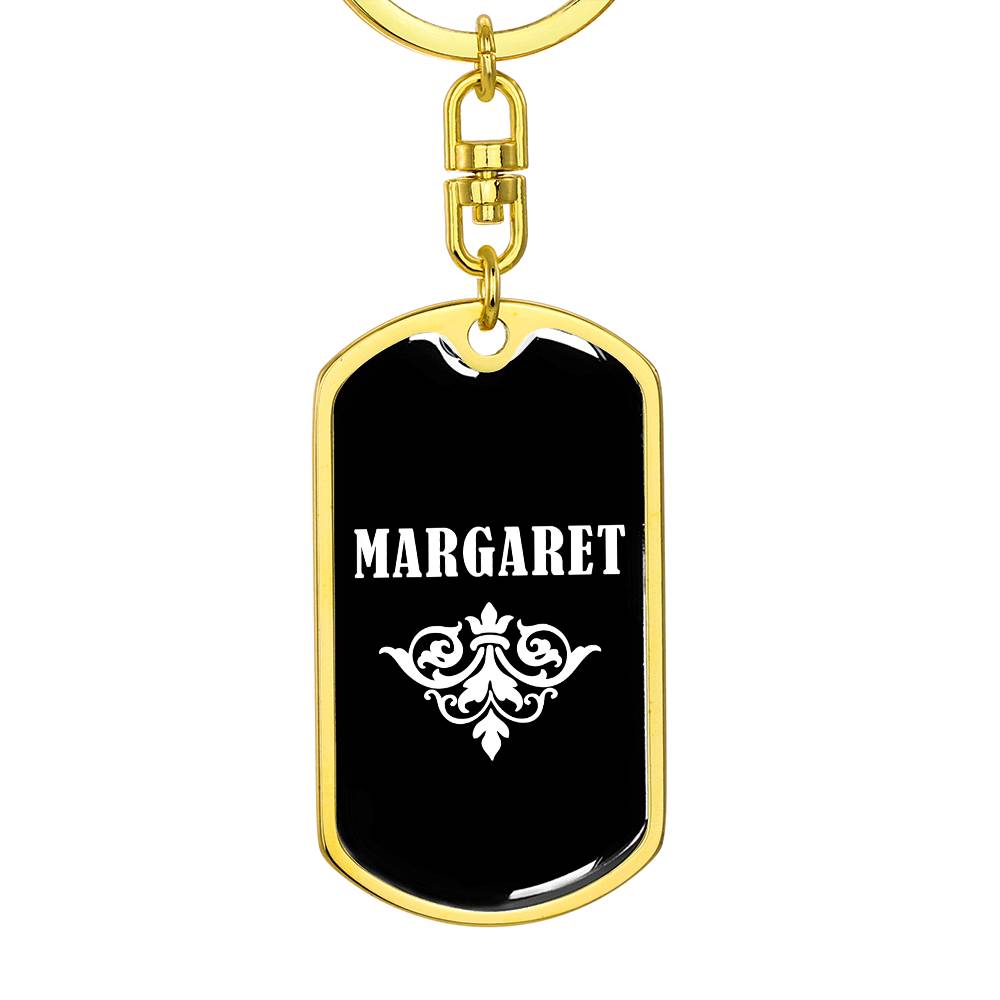 Margaret v03a - Luxury Dog Tag Keychain