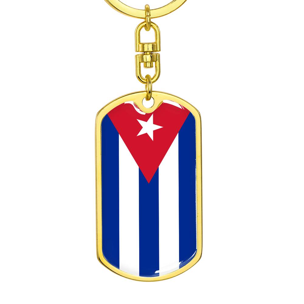 Cuban Flag - Luxury Dog Tag Keychain