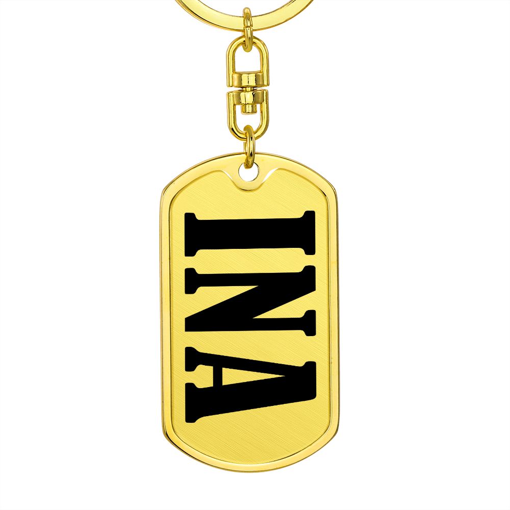 Ina v01 - Luxury Dog Tag Keychain