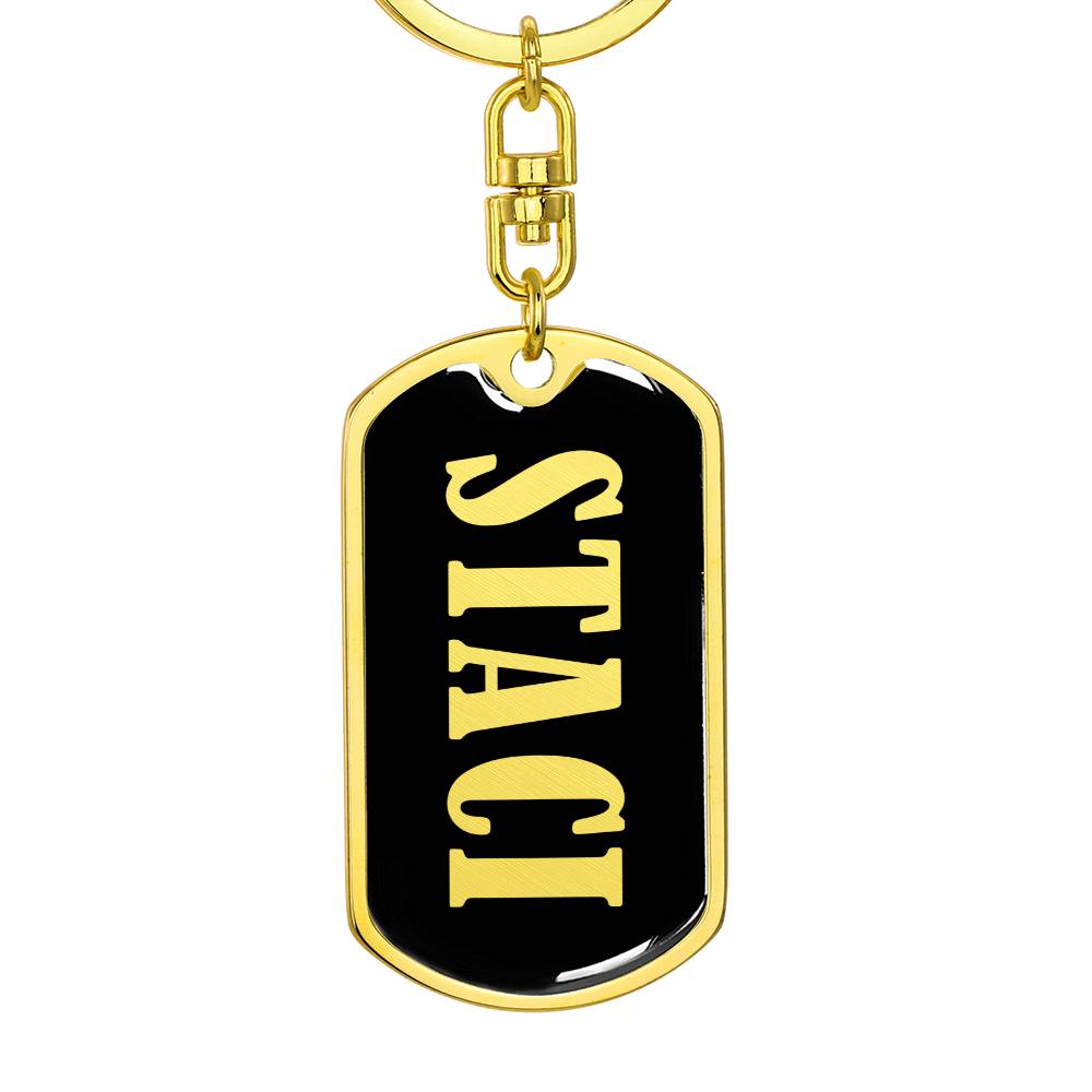 Staci v02 - Luxury Dog Tag Keychain