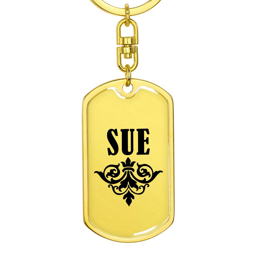 Sue v01a - Luxury Dog Tag Keychain