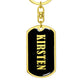 Kirsten v02 - Luxury Dog Tag Keychain
