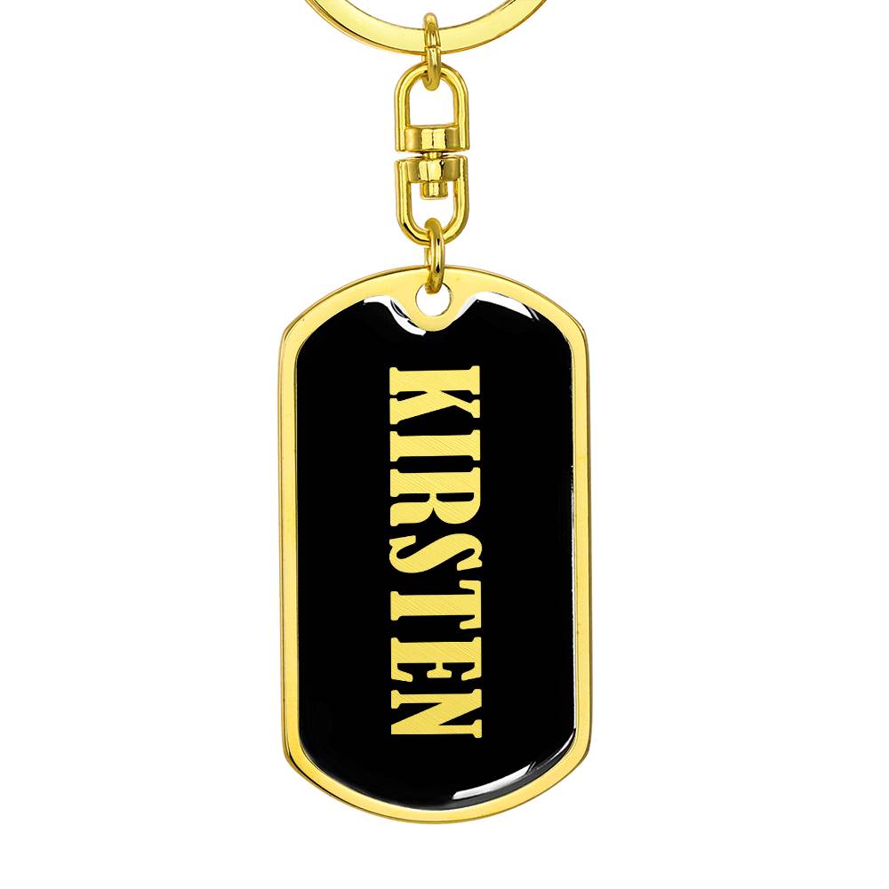 Kirsten v02 - Luxury Dog Tag Keychain