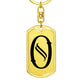 Initial O v001-11 - Luxury Dog Tag Keychain