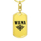 Wilma v01a - Luxury Dog Tag Keychain