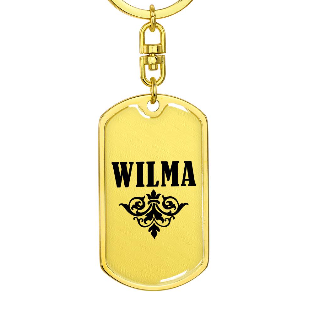 Wilma v01a - Luxury Dog Tag Keychain