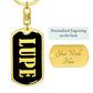 Lupe v02 - Luxury Dog Tag Keychain