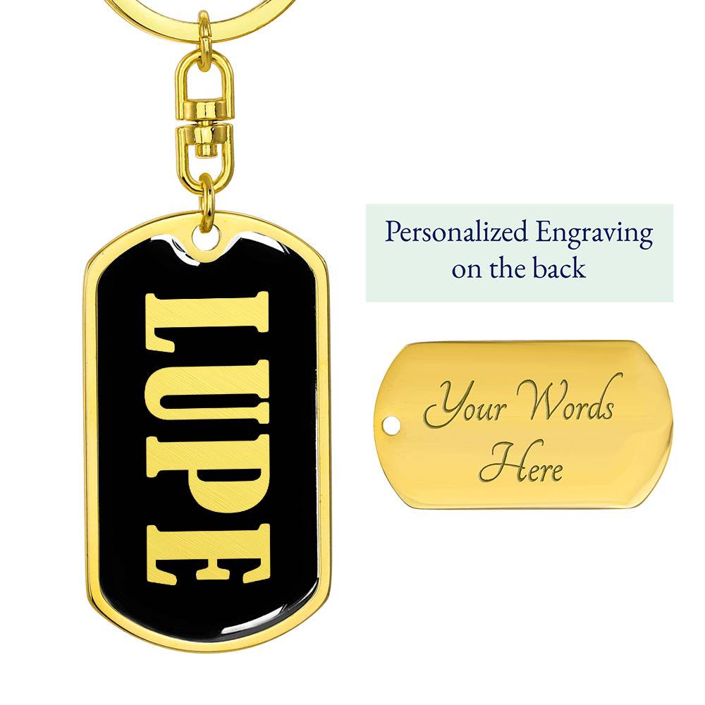 Lupe v02 - Luxury Dog Tag Keychain