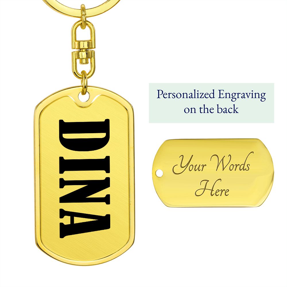 Dina v01 - Luxury Dog Tag Keychain