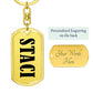 Staci v01 - Luxury Dog Tag Keychain