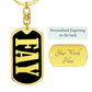 Fay v02 - Luxury Dog Tag Keychain