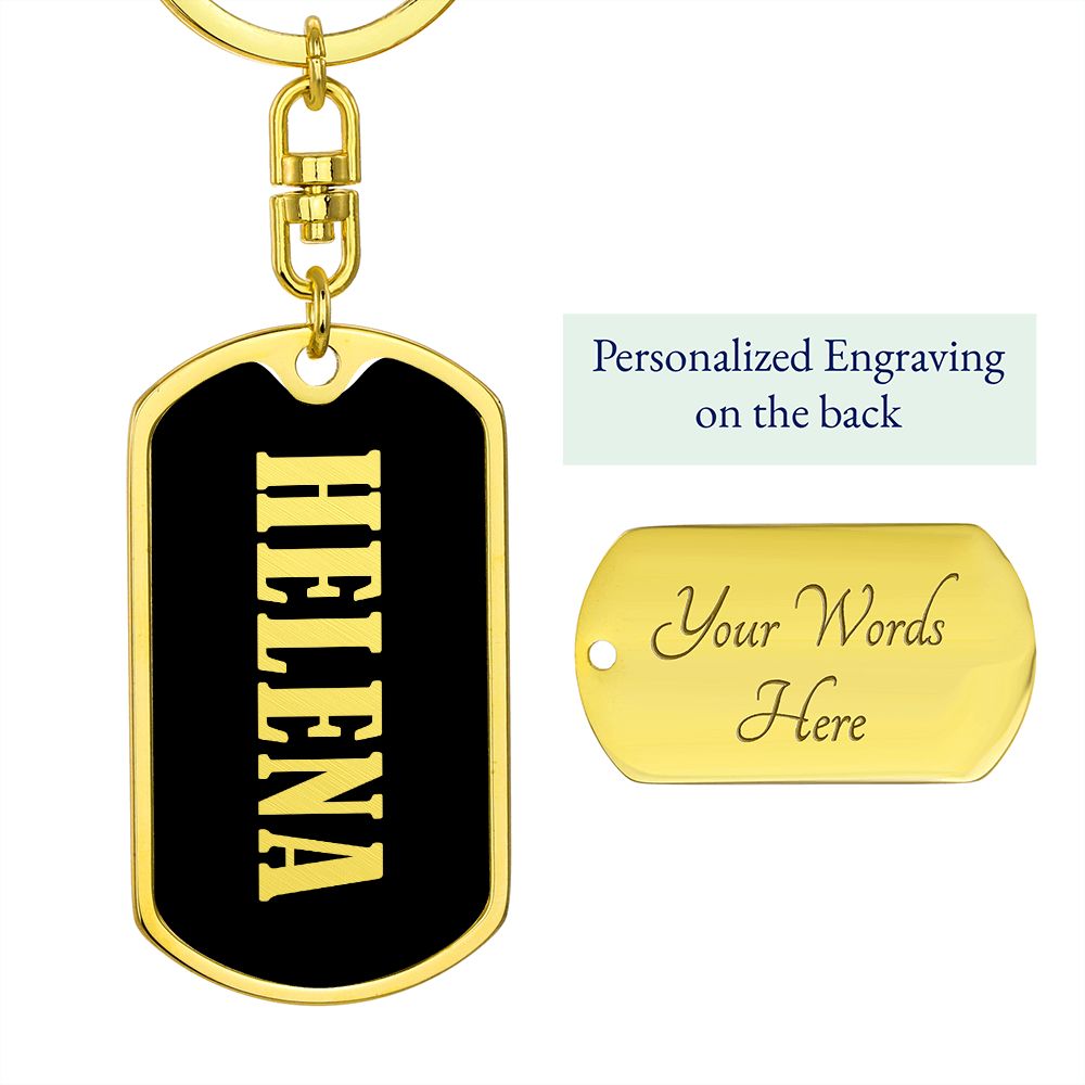 Helena v02 - Luxury Dog Tag Keychain