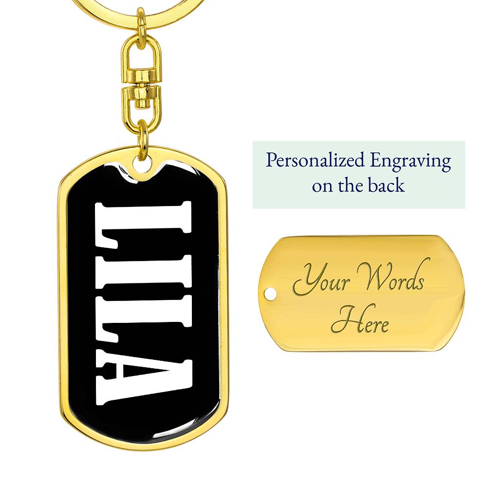 Lila v03 - Luxury Dog Tag Keychain