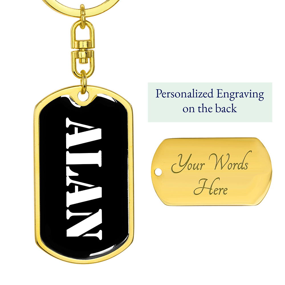 Alan v2 - Luxury Dog Tag Keychain