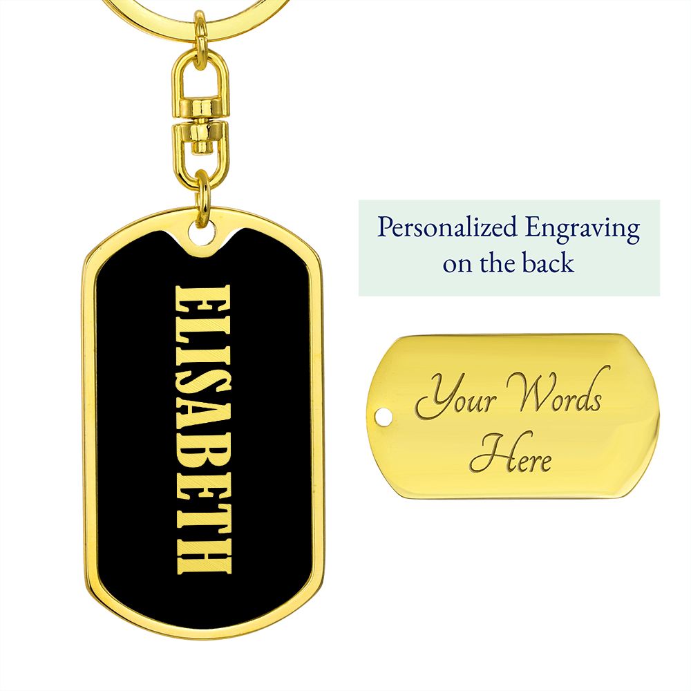 Elisabeth v02 - Luxury Dog Tag Keychain