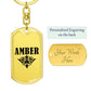Amber v01a - Luxury Dog Tag Keychain
