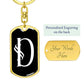 Initial D v001-13 - Luxury Dog Tag Keychain