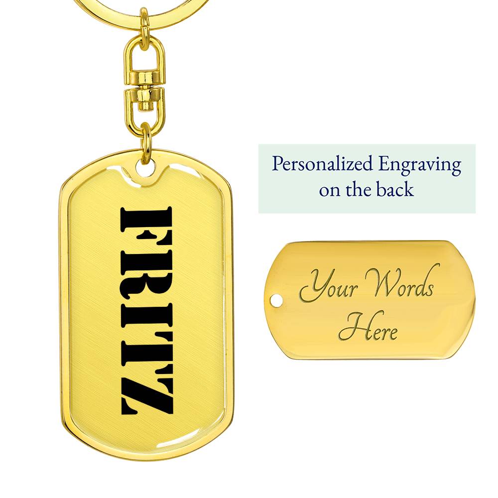 Fritz - Luxury Dog Tag Keychain