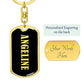 Angeline v02 - Luxury Dog Tag Keychain