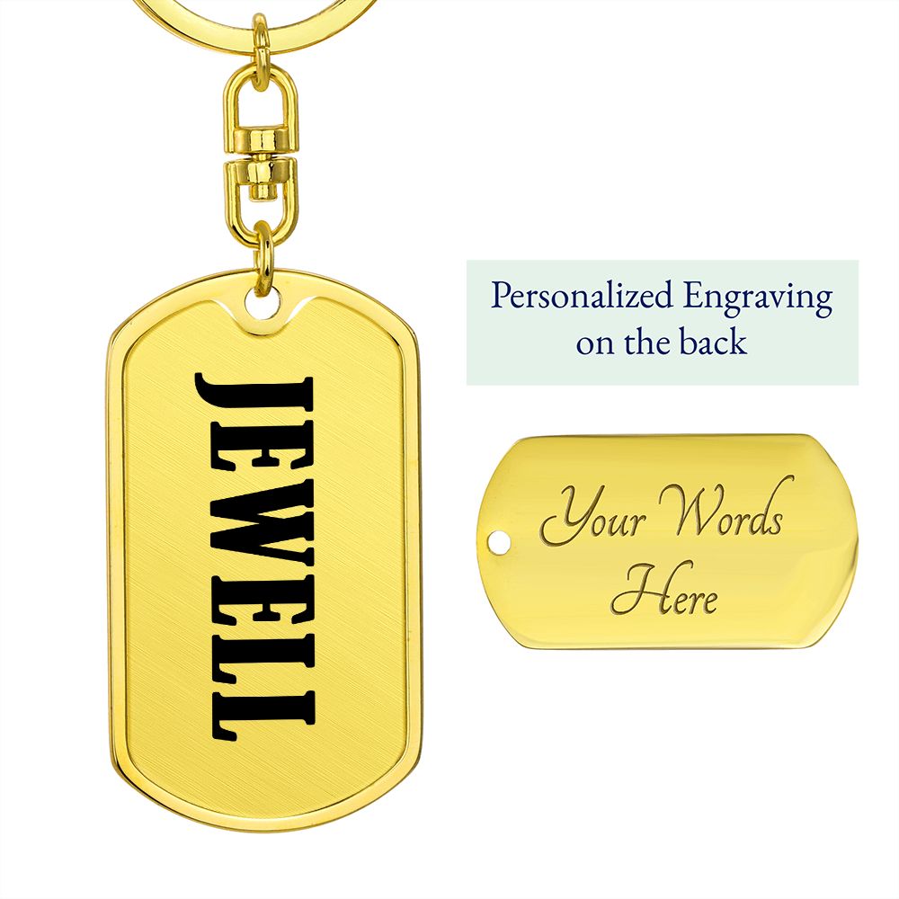 Jewell v01 - Luxury Dog Tag Keychain