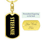 Stefanie v02 - Luxury Dog Tag Keychain