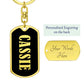 Cassie v02 - Luxury Dog Tag Keychain