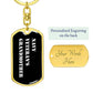 Navy Veteran's Grandmother v3 - Luxury Dog Tag Keychain