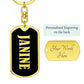 Janine v02 - Luxury Dog Tag Keychain