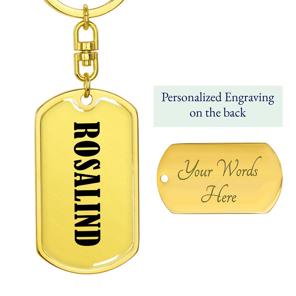 Rosalind v01 - Luxury Dog Tag Keychain
