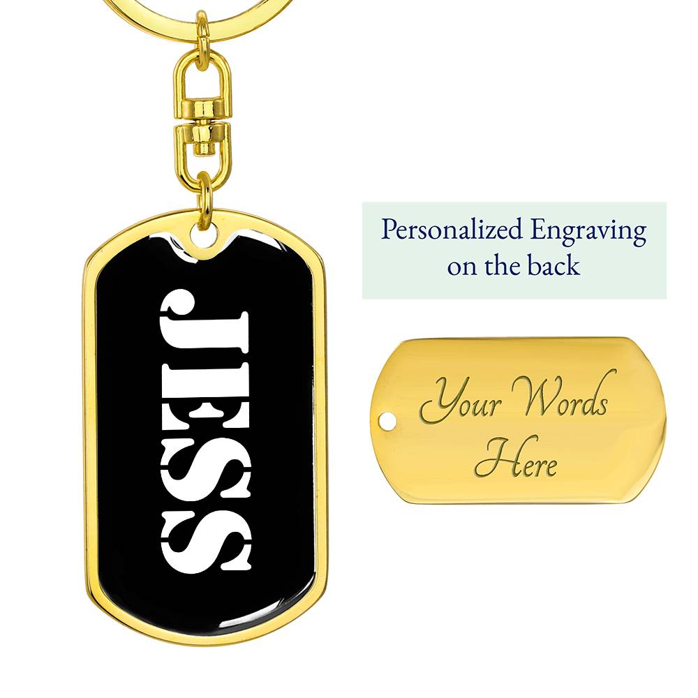 Jess v2 - Luxury Dog Tag Keychain