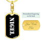 Nigel v3 - Luxury Dog Tag Keychain