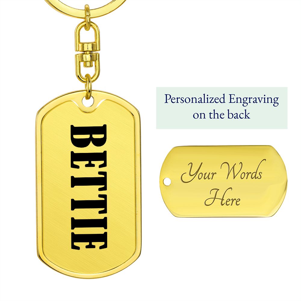 Bettie v01 - Luxury Dog Tag Keychain