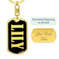 Lily v02 - Luxury Dog Tag Keychain