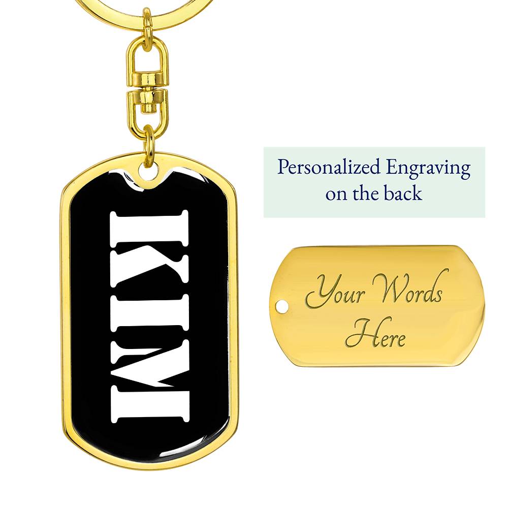 Kim v2 - Luxury Dog Tag Keychain