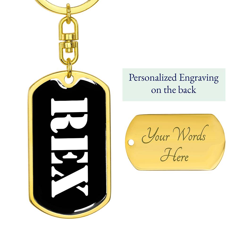 Rex v2 - Luxury Dog Tag Keychain