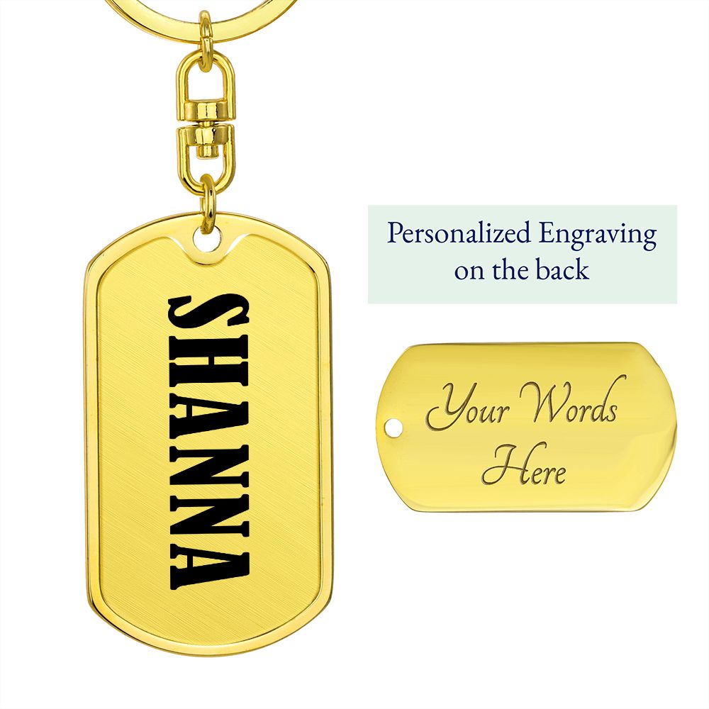 Shanna v01 - Luxury Dog Tag Keychain