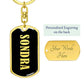 Sondra v02 - Luxury Dog Tag Keychain