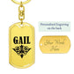 Gail v01a - Luxury Dog Tag Keychain