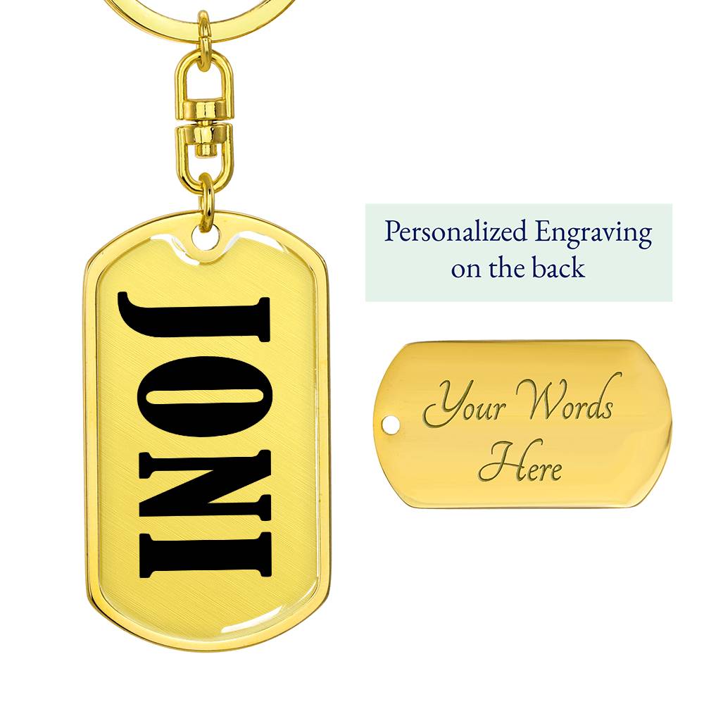 Joni v01 - Luxury Dog Tag Keychain