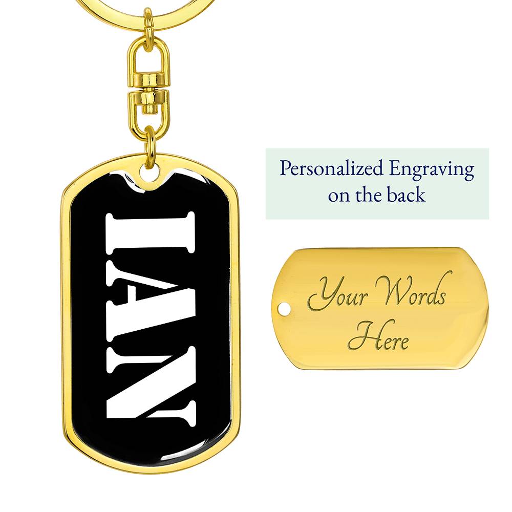 Ian v2 - Luxury Dog Tag Keychain