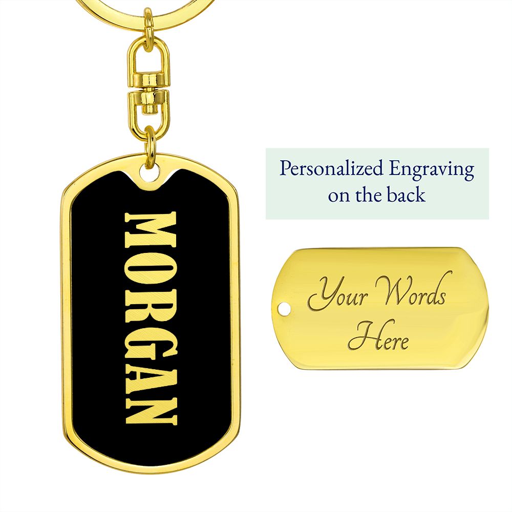Morgan v02 - Luxury Dog Tag Keychain
