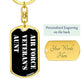 Air Force Veteran's Aunt v3 - Luxury Dog Tag Keychain