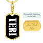 Teri v03 - Luxury Dog Tag Keychain