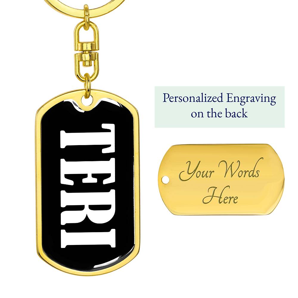 Teri v03 - Luxury Dog Tag Keychain