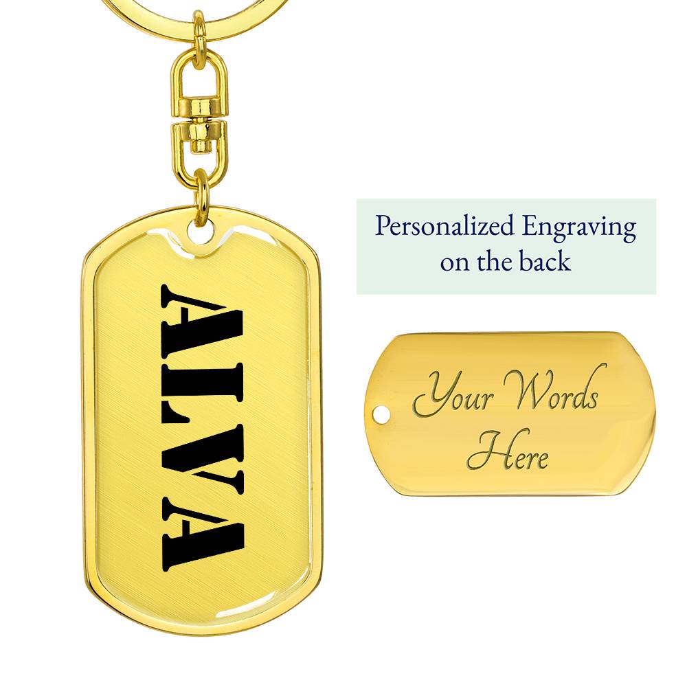 Alva - Luxury Dog Tag Keychain