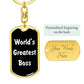 World's Greatest Boss v3 - Luxury Dog Tag Keychain